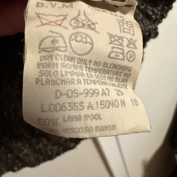 Les Copains Wool Ribbed Marled Sweater in olive green mix, sz 42 France/M US - Picture 4 of 6